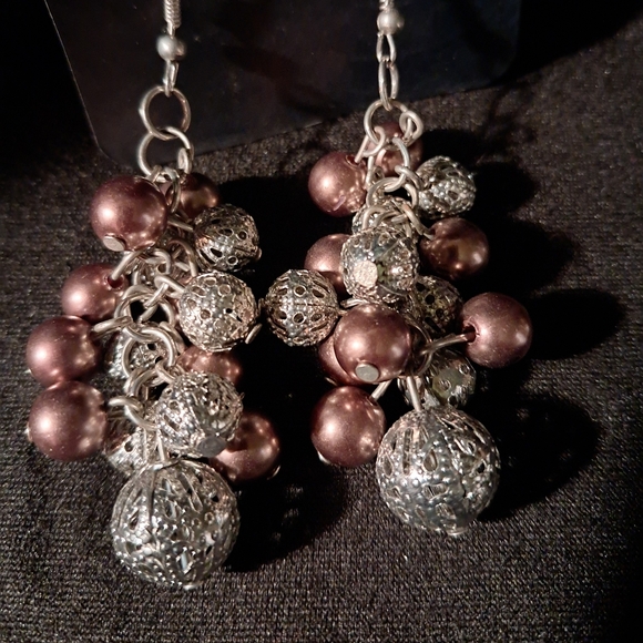 Paparazzi Bundle, Silver And Copper Earrings, 2 Adjustable Rings - Picture 4 of 4